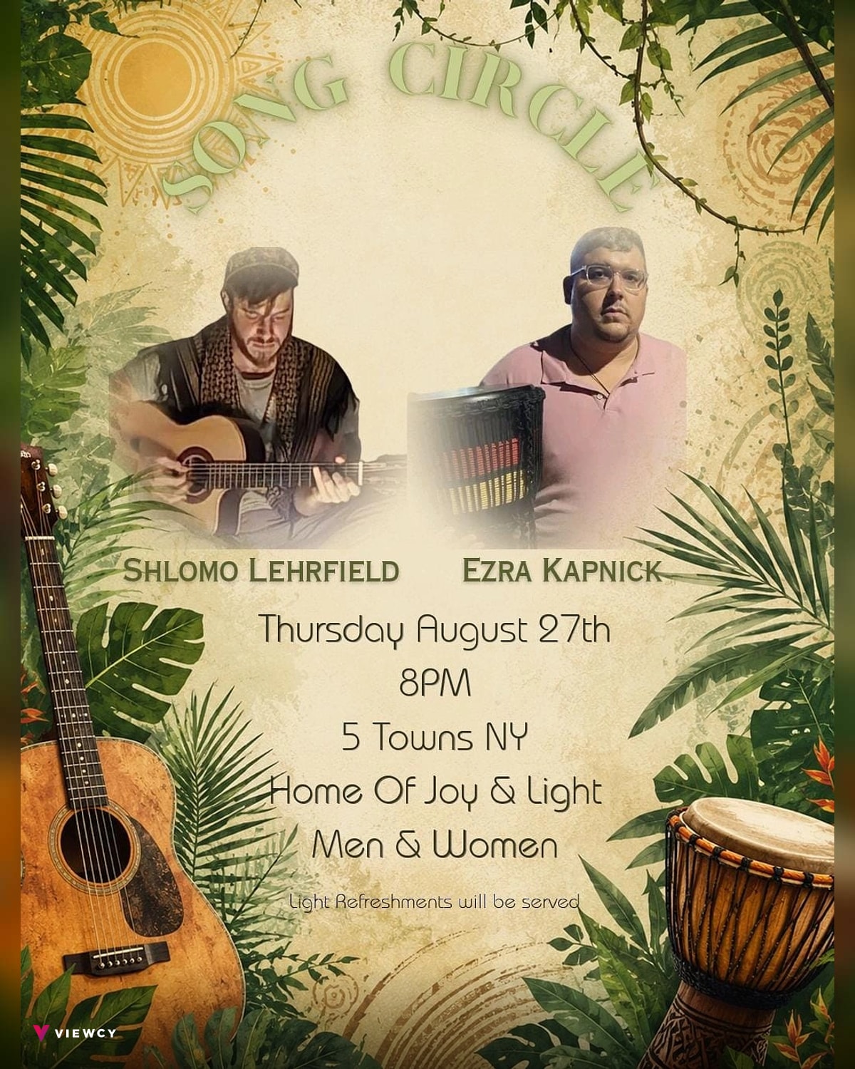 Song Circle With Shlomo Lehrfield & Ezra Kapnick at The Home of Joy & Light
