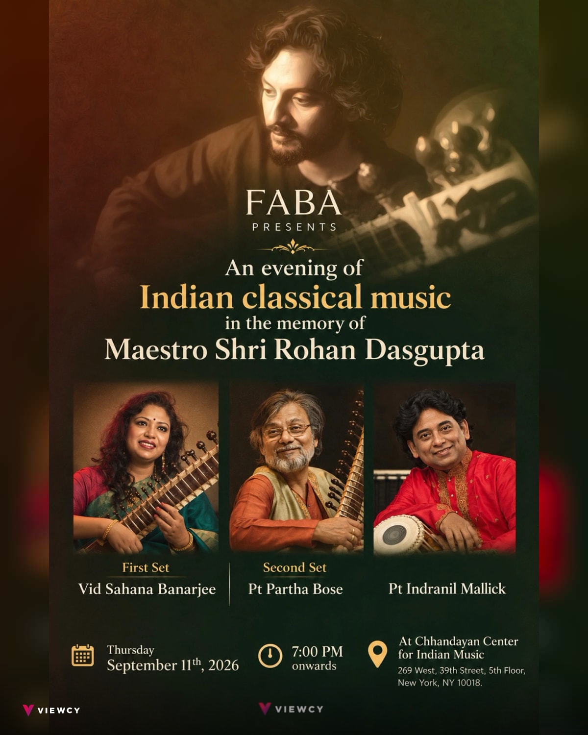 FABA presents: An evening of Indian Classical Music - Become a member