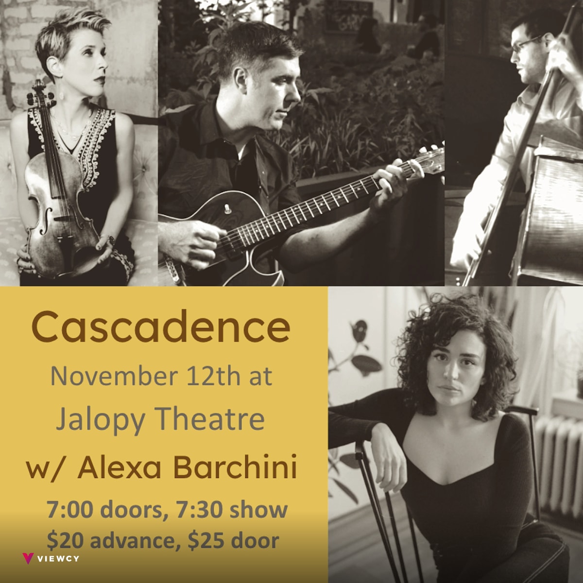 Cascadence w/ Alexa Barchini - Jalopy Theatre and School of Music
