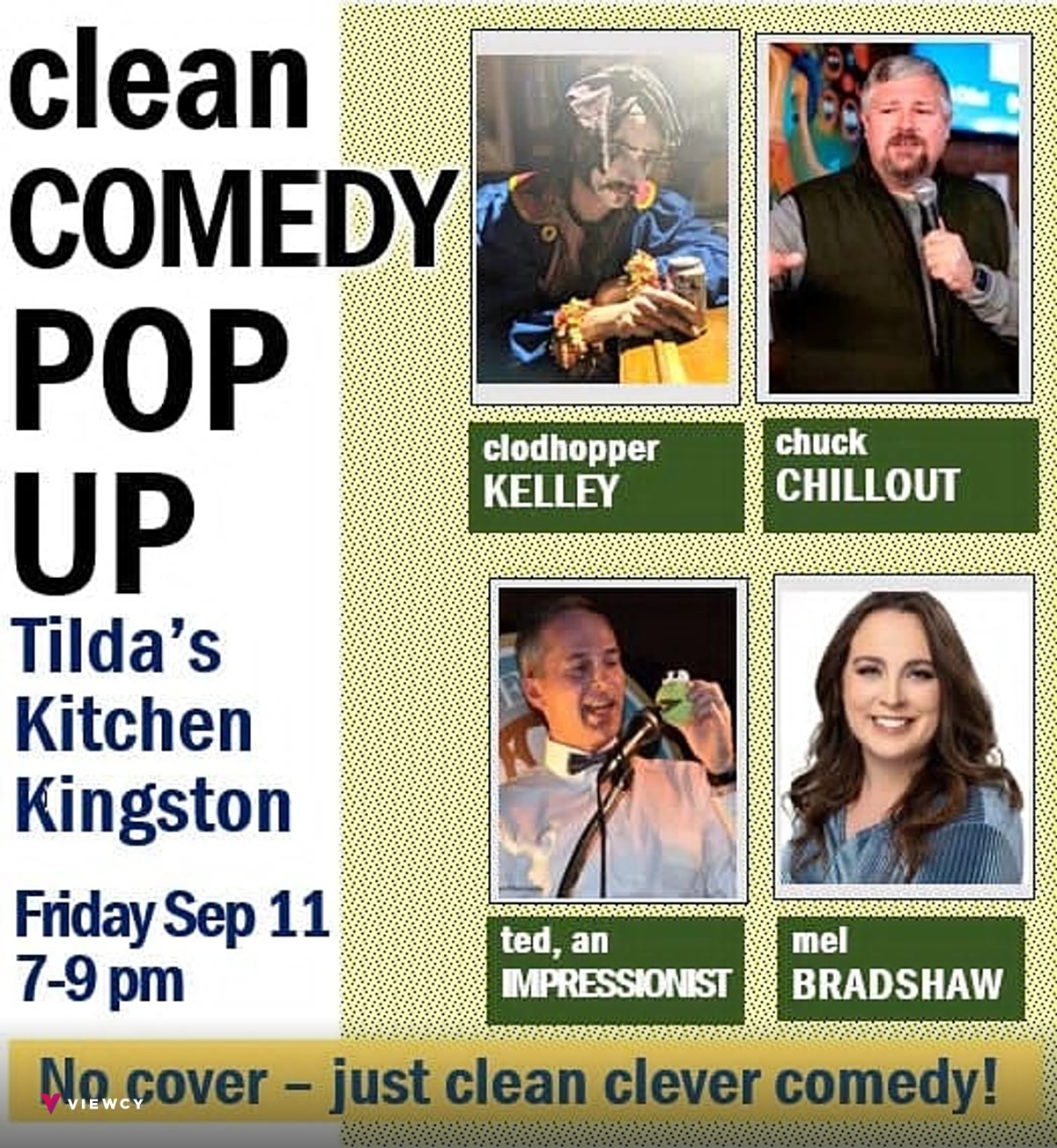 Clean Comedy Pop Up!