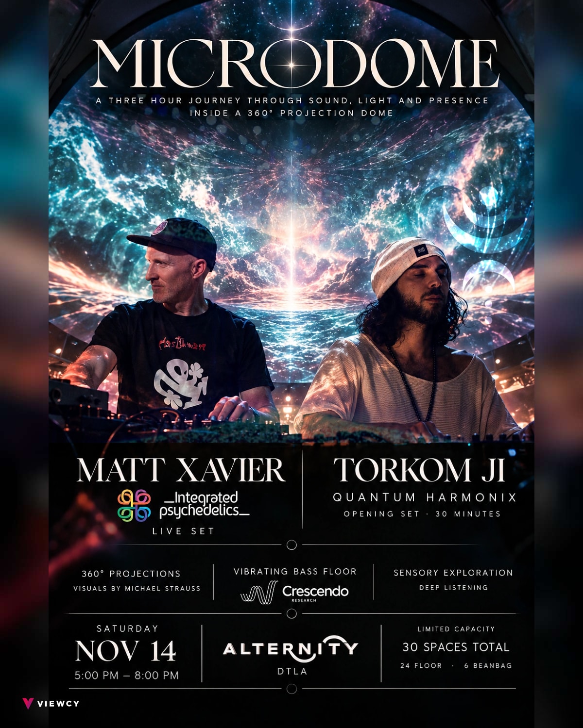 MICRODOME: Matt Xavier + Torkom | 360° Immersive Sound & Visual Journey - ALTERNITY.LA @ Creative Technology Center