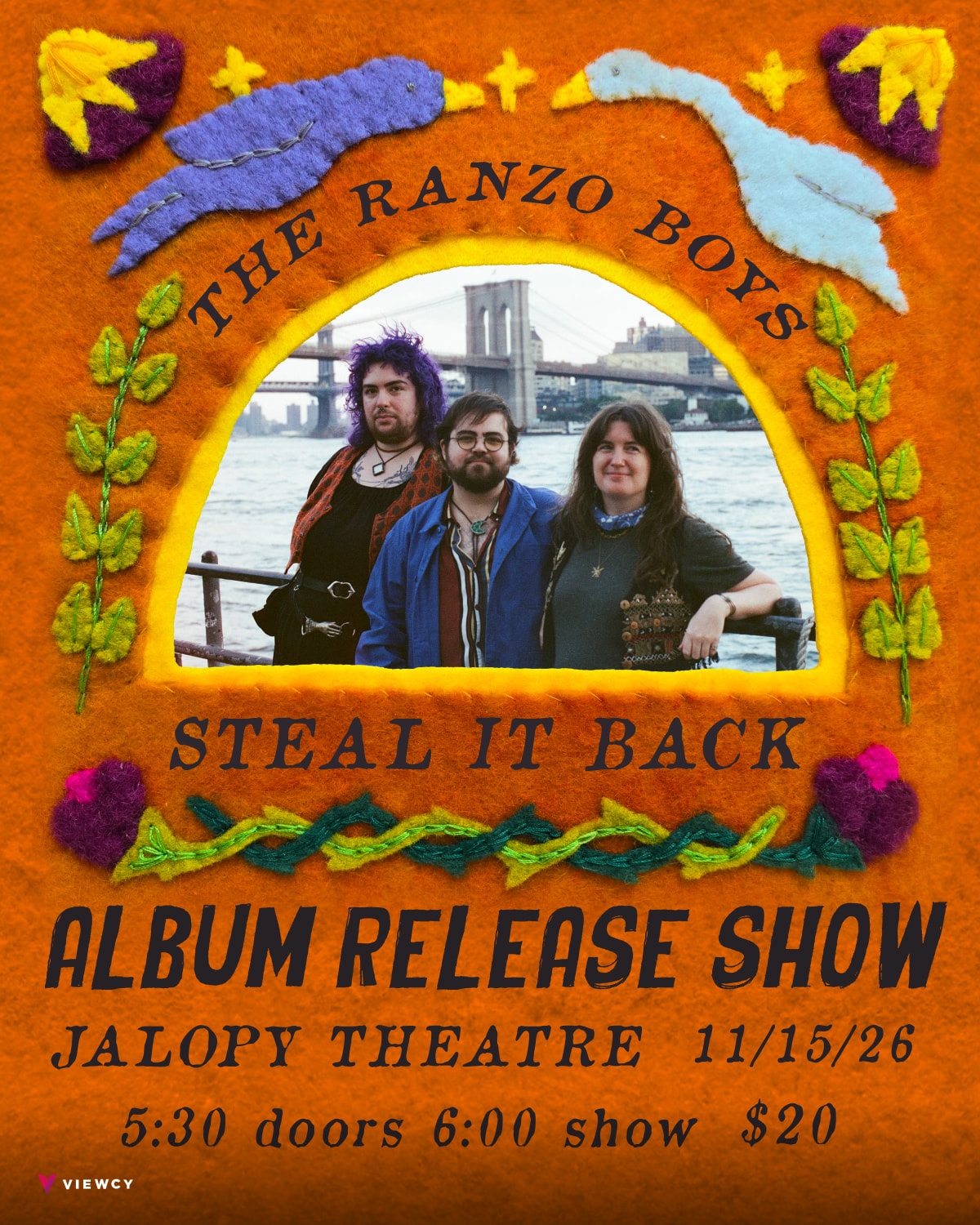 The Ranzo Boys “Steal It Back” Album Release Show - Jalopy Theatre