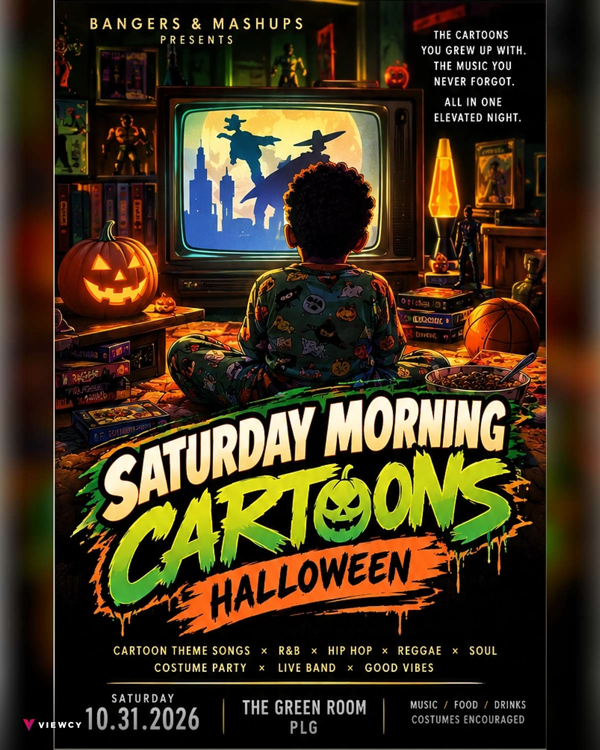 Saturday Morning Cartoons: A Halloween Costume Party & Show! (Day 2) - The Green Room PLG