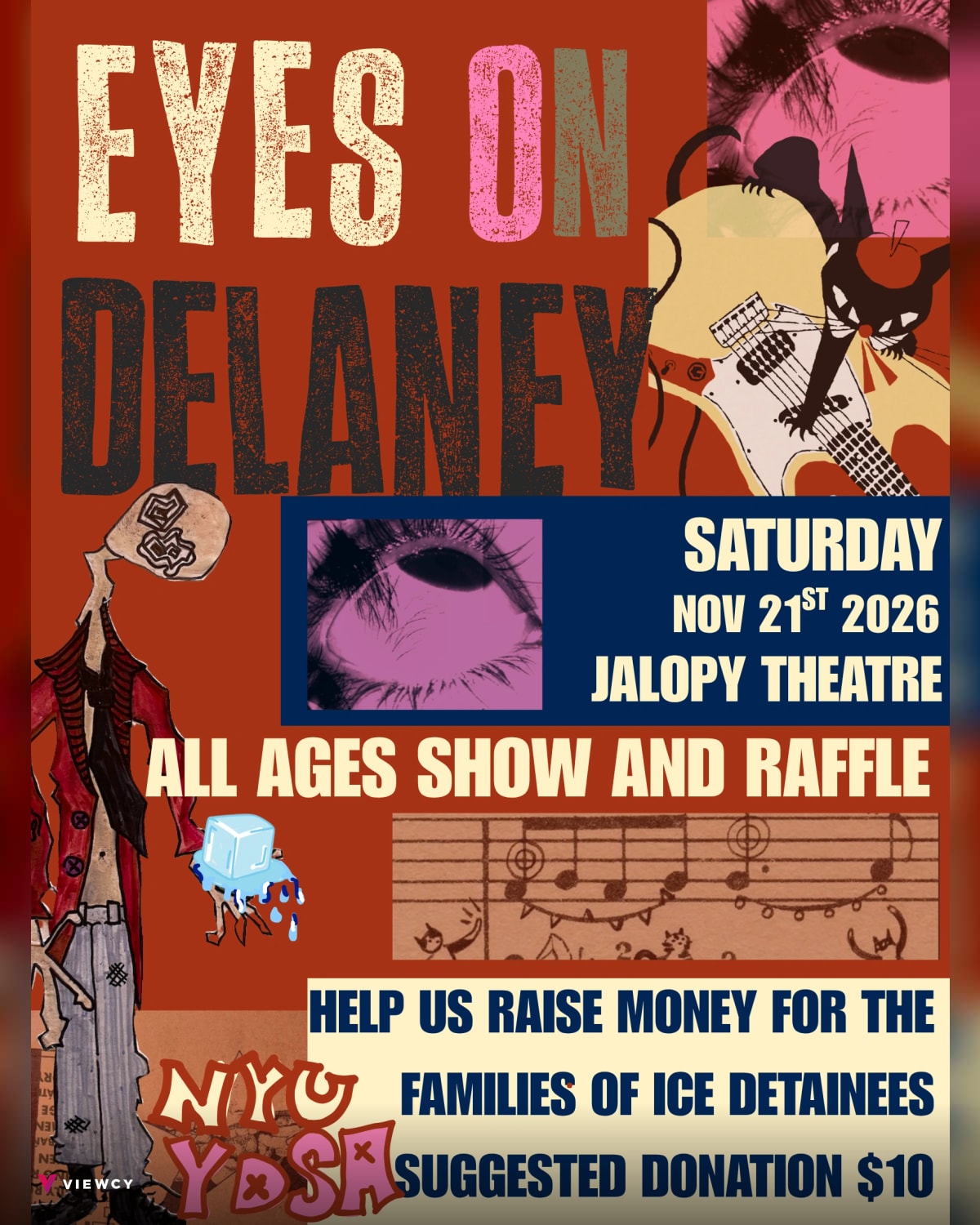 NYU YDSA Eyes on Delaney Fundraiser - Jalopy Theatre